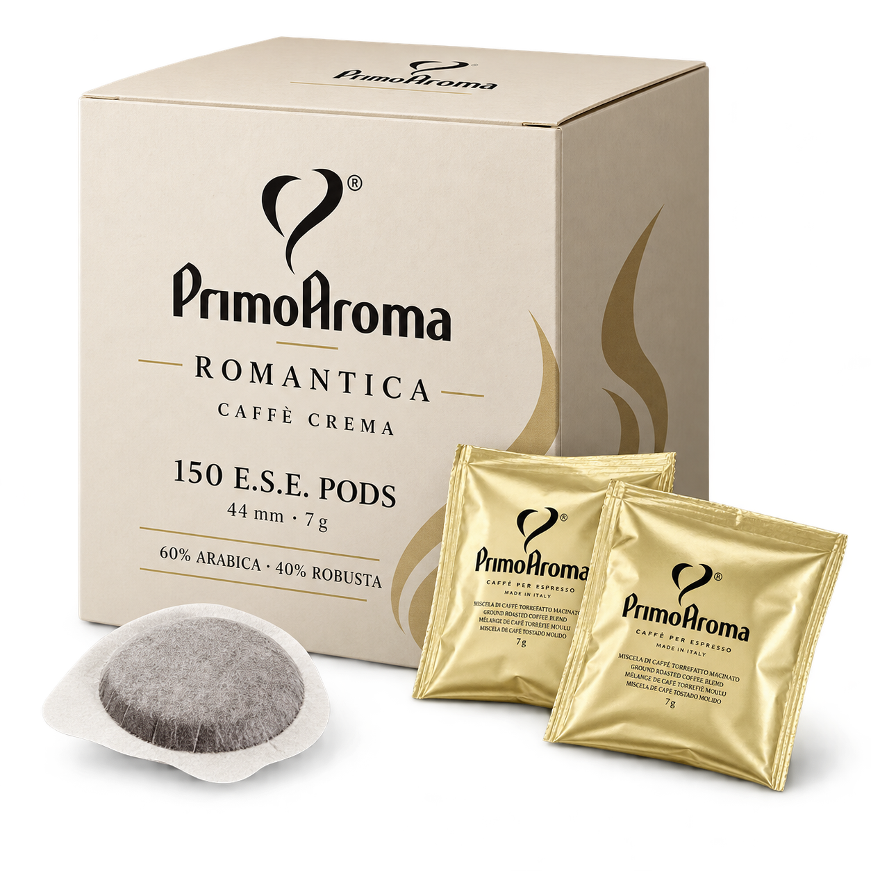 Romantica Caffè Crema E.S.E. Pads – 150 Stück