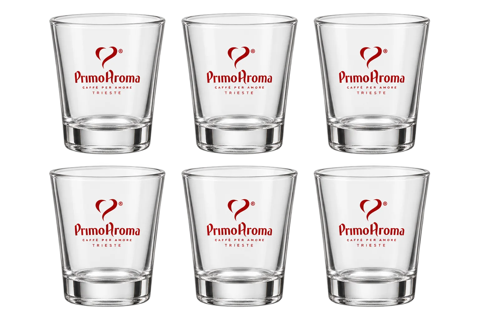 Primo Aroma Cerve Espressogläser – 6er Set
