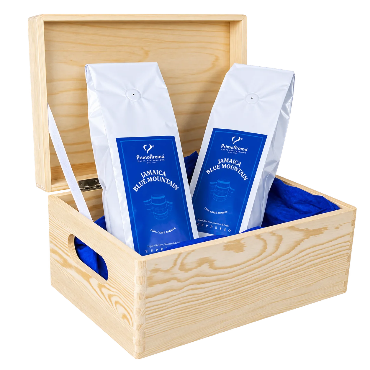 Jamaica Blue Mountain Holz-Geschenkbox 2 × 250 g
