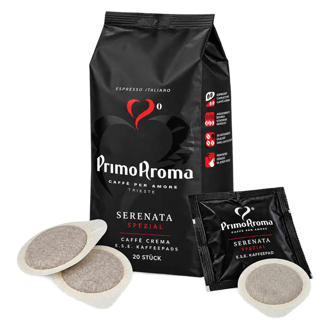E.S.E. Kaffeepads Caffè Crema Serenata Spezial – 20 Stück