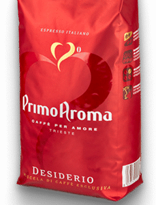 Primo Aroma Desiderio 1kg ganze Bohnen, Arabica und  Robusta Mischung für Ihren Kaffeegenuss
